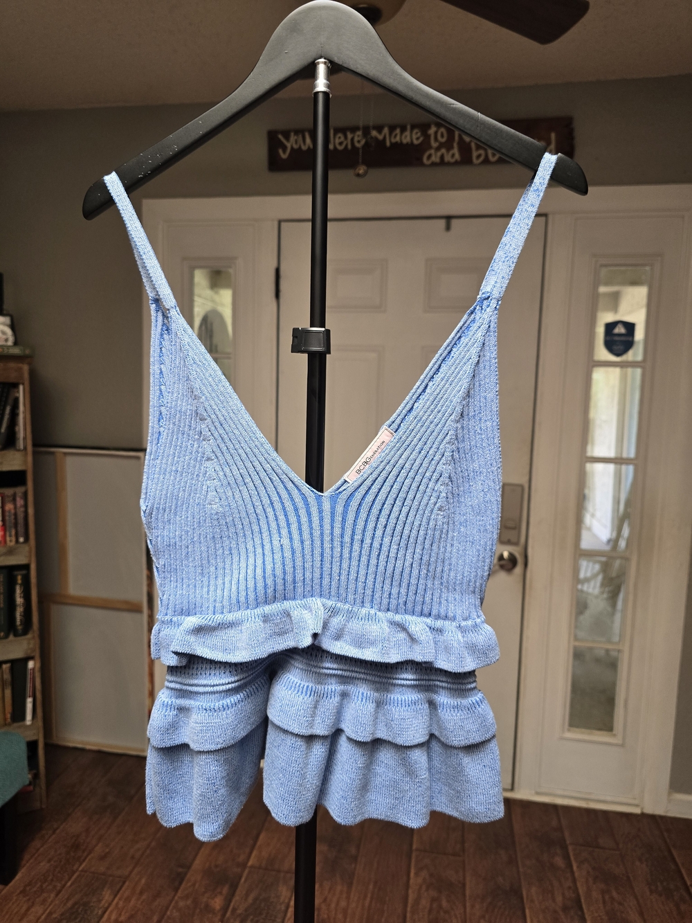 BCBGeneration Ribbed Ruffle Knit Camisole